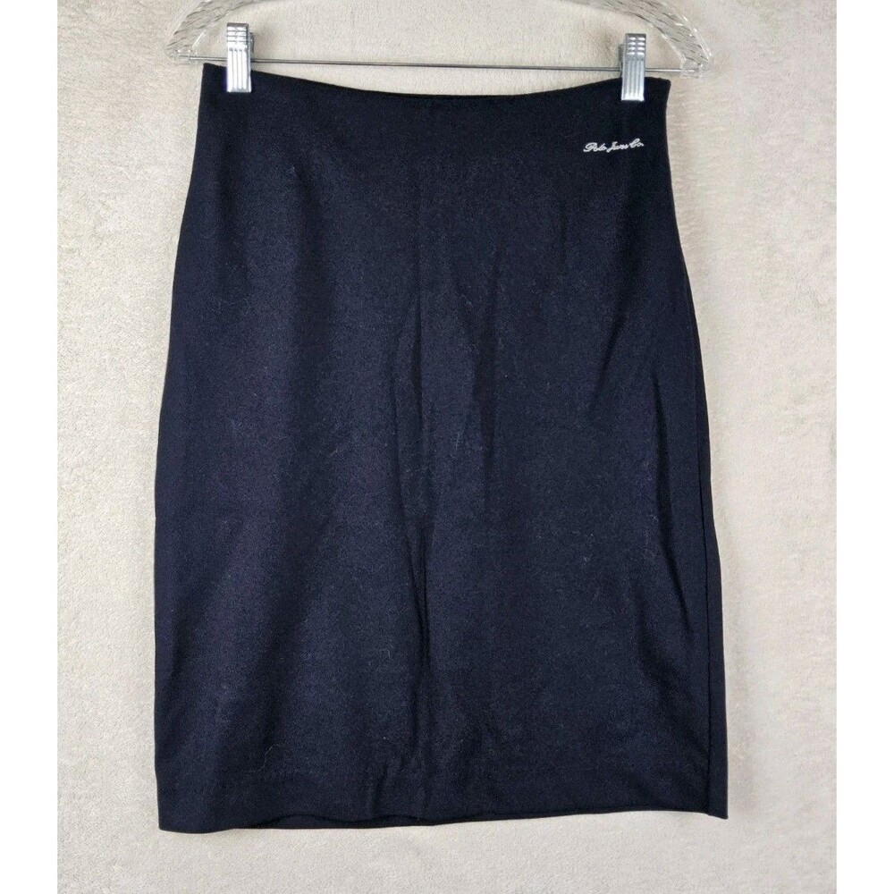Vintage Polo Jeans Co. Ralph Lauren Wool Blend Straight Navy 90's Skirt Size 4